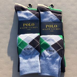 Brand New Polo Ralph Lauren Socks 2 Pack (6 Pairs)